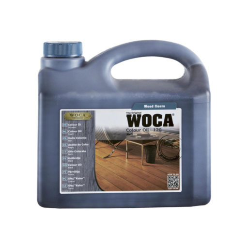 WOCA Colour Oil 120, Black, 2.5L Image 1