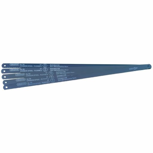 Draper Assorted Flexible Carbon Steel Hacksaw Blades, 300mm (Pack of 5) Image 1