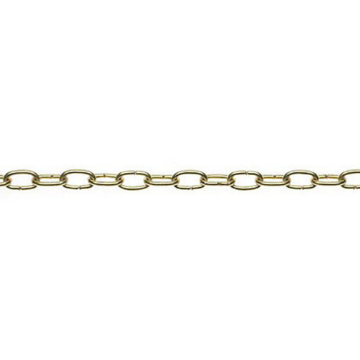 Clock Chain, 1.4 mm, Steel Brass Plated, 1 m Image 1