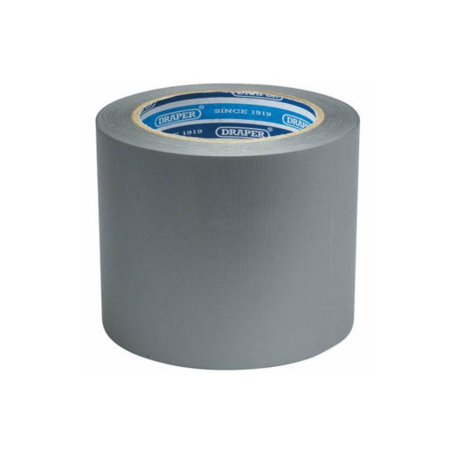 Draper Duct Tape Roll, 33m x 100mm, Grey Image 1
