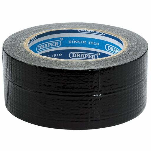 Draper Duct Tape Roll, 33m x 50mm, Black Image 1
