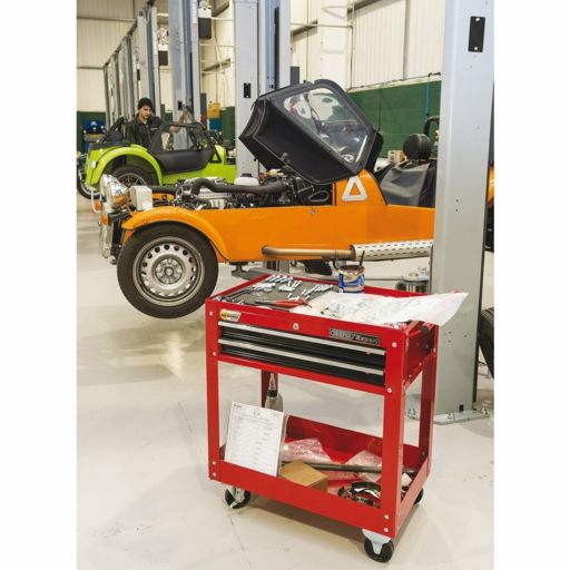 Draper Expert 2 Level Tool Trolley with Two Drawers Image 3