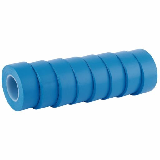 Draper Insulation Tape 10m x 19mm, Blue (Pack of 8) Image 1