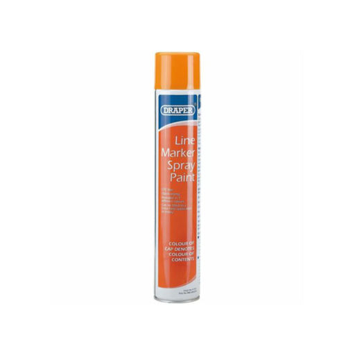 Draper Line Marker Spray Paint, 750ml, Orange Image 1