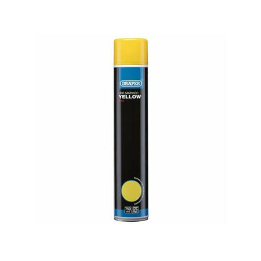 Draper Line Marker Spray Paint, 750ml, Yellow Image 1