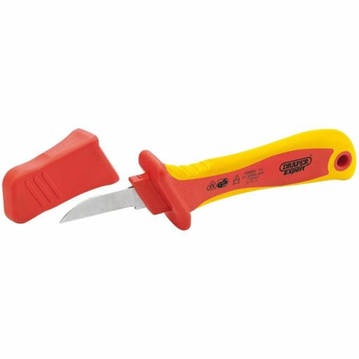 Draper VDE Approved Fully Insulated Cable Knife, 200mm Image 1
