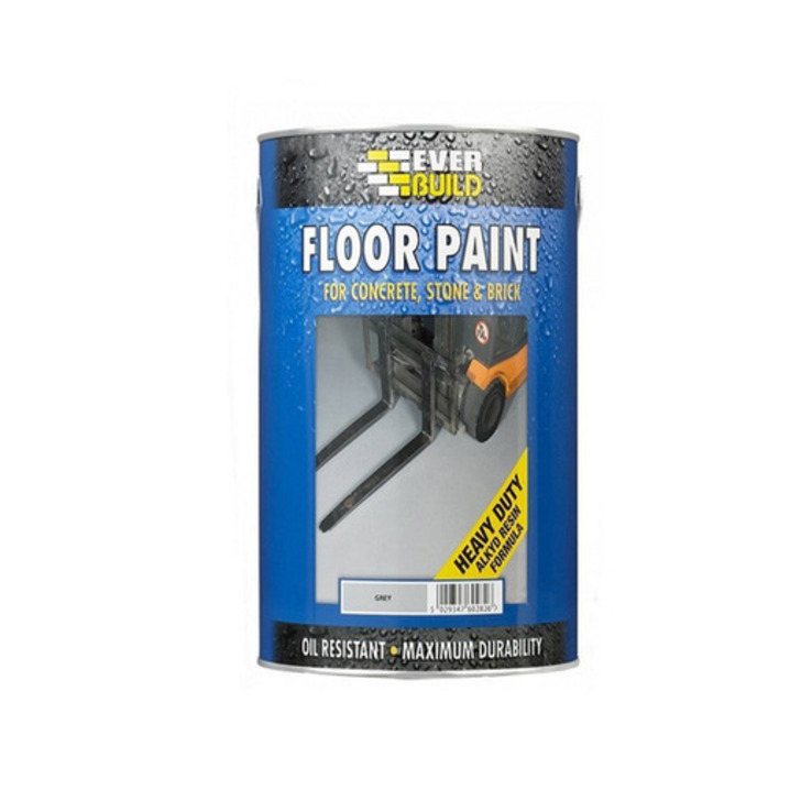 Everbuild Floor Paint, Matt Grey, 5L Image 1
