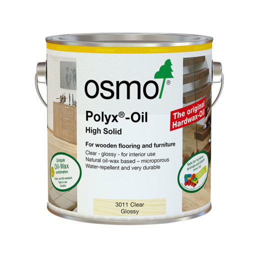 Osmo Polyx-Oil Hardwax-Oil, Original, Glossy Finish, 2.5L Image 1