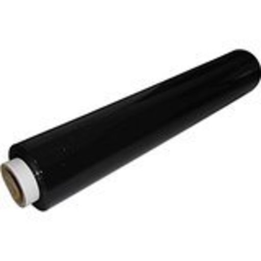 Single Roll Pallet Wrap, Black, 400 mm, 300m, 17 mu Image 1