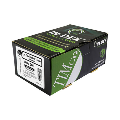 TIMco In-Dex Timber Screws - TX - Wafer - Exterior - Green 8.0x275mm Image 2