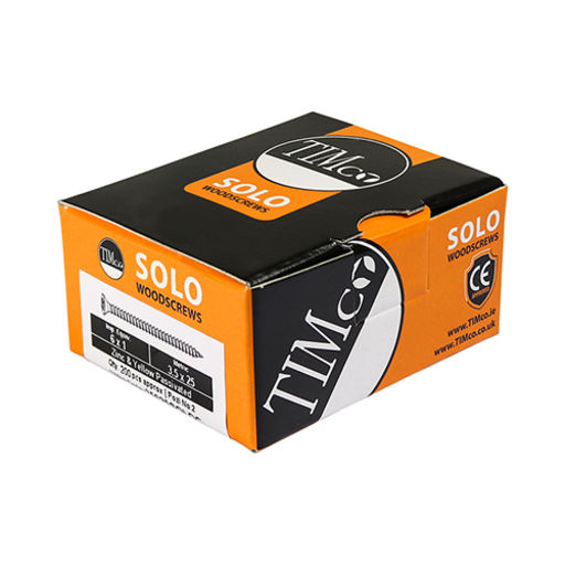 TIMco Solo Woodscrews - PZ - Double Countersunk - Yellow 3.0x12mm Image 2