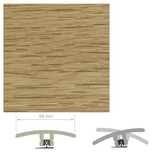 HDF Unistar Natural Oak Threshold For Laminate Floors,  90 cm Image 2