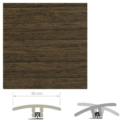HDF Unistar Dark Walnut Threshold For Laminate Floors,  90 cm Image 1