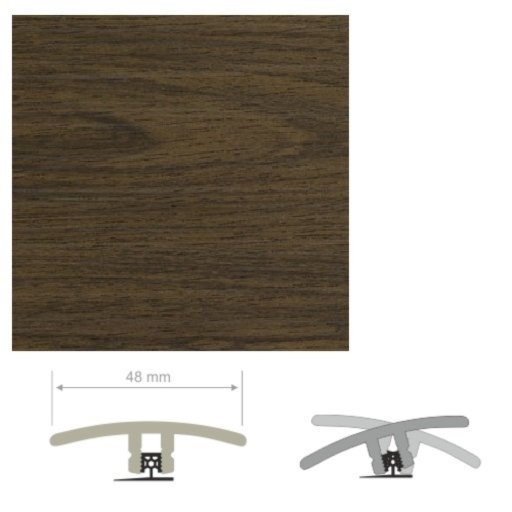 HDF Unistar Antique Walnut Threshold For Laminate Floors,  90 cm Image 1