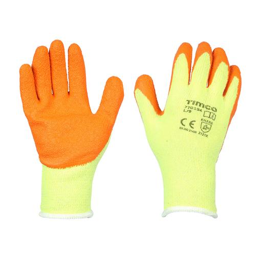 TIMCO Eco-Grip Gloves - Crinkle Latex Coated Polycotton (Large, Backing Card of 1)