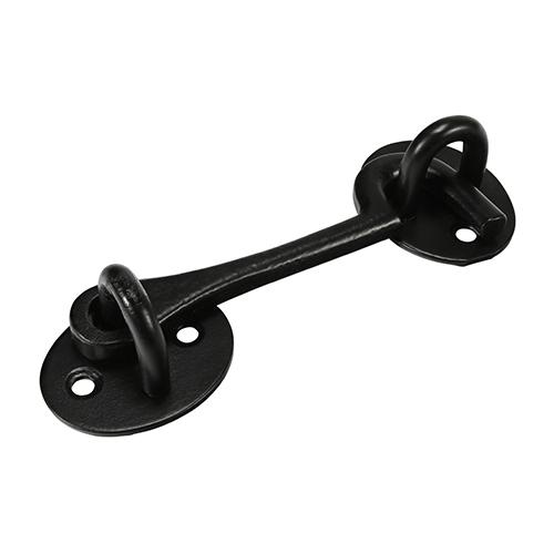 TIMCO Cabin Hooks - Black (4, Plain Bag of 1)