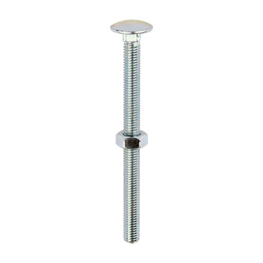 TIMCO Carriage Bolts & Hex Nuts - Zinc (M10 x 130, Box of 25)