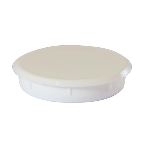 TIMCO Hinge Hole Cover Caps - White (35mm, TIMpac of 4)