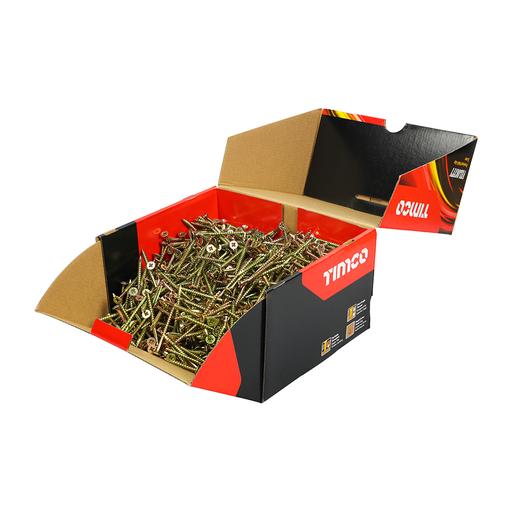 TIMCO Velocity Premium Multi-Use Screws - PZ - Double Countersunk - Yellow (5.0 x 60, Box of 1000)