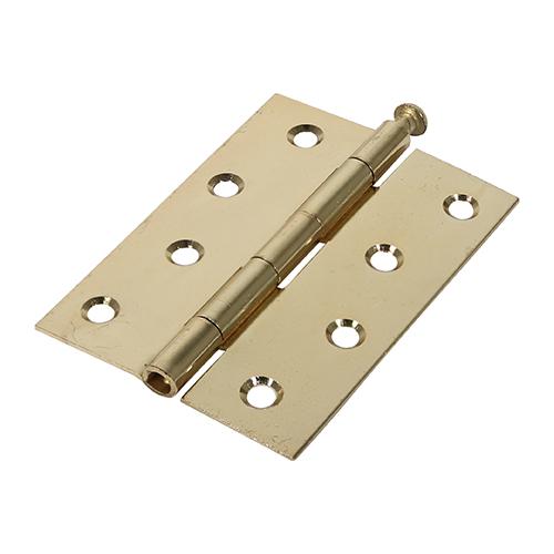 TIMCO Plain Butt Hinge - Loose Pin (1840) - Electro Brass (100 x 71, Plain Bag of 1)