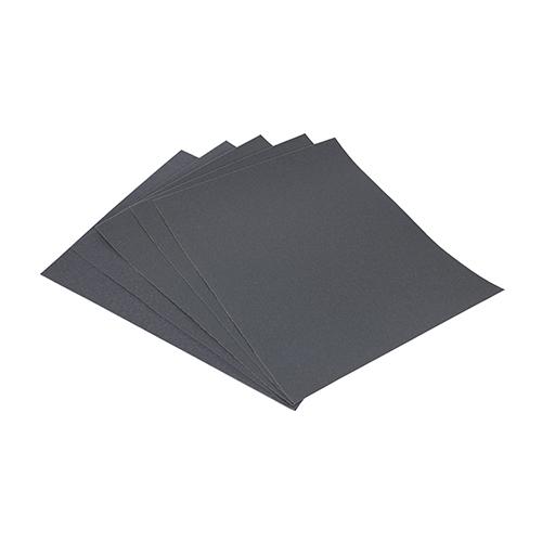 TIMCO Wet & Dry Sanding Sheets - 1200 Grit - Black (230 x 280mm, Pack of 5)