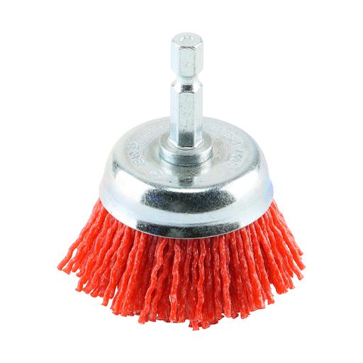 TIMCO Drill Cup Brush - Nylon (50mm, Blister Pack of 1)