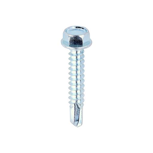 TIMCO Metal Construction Light Section Screws - Hex - Self-Drilling - Zinc (12 x 1 1/4, Box of 500)