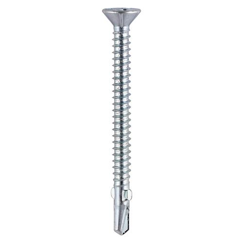 TIMCO Metal Construction Timber To Light Section Screws - Countersunk - Wing-Tip - Self-Drilling - Zinc (5.5 x 50, TIMbag of 150)