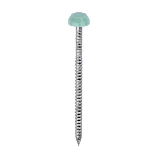 TIMCO Polymer Headed Pins - A4 Stainless Steel - Chartwell Green (40mm, Box of 250)