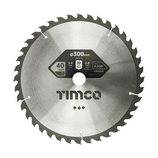 TIMCO Circular Saw Blade - Combination - Medium (300 x 30 x 40T, Clamshell of 1)