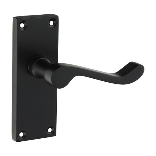 TIMCO Victorian Scroll Latch Handle - Matt Black (114 x 42, Blister Pack of 1)