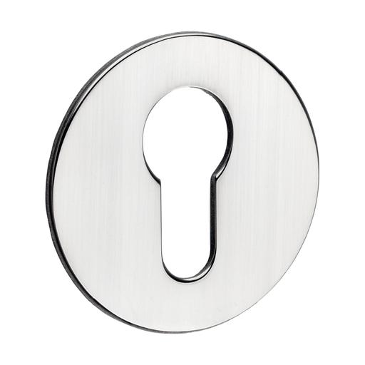 TIMCO Euro Profile Self-Adhesive Escutcheon - Round - Polished Stainless Steel (52mm, TIMpac of 1)