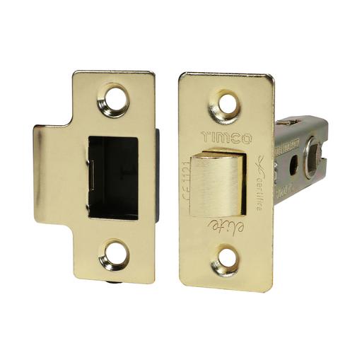 TIMCO Tubular Latch - Electro Brass (76 case / 57 backset, TIMbag of 1)