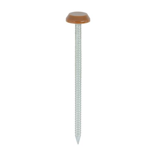 TIMCO Polymer Headed Nails - A4 Stainless Steel - Clay Brown (65mm, Box of 100)