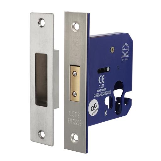TIMCO Euro Deadlock - Satin Nickel (78 case / 56.5 backset, Box of 1)