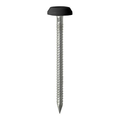 TIMCO Polymer Headed Pins - Stainless Steel - Black (50mm, TIMpac of 25)