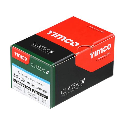 TIMco Classic Multi-Purpose Screws - PZ - Double Countersunk - Stainless Steel 3.5x30mm