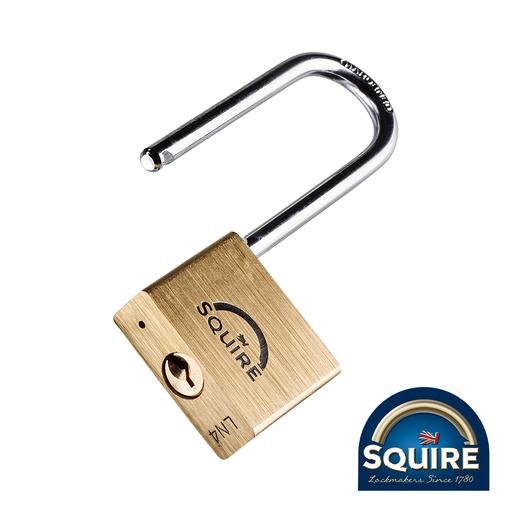 TIMCO Premium Brass Lion Padlock - 2.5 Long Shackle - Ln4/2.5 (40mm, Blister Pack of 1)