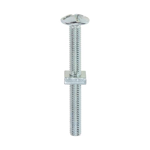 TIMCO Roofing Bolts With Square Nuts - Zinc (M6 x 60, Box of 100)
