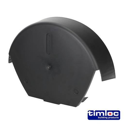TIMCO Universal 1/2 Round Cap Black (280 x 145, Bag of 1)