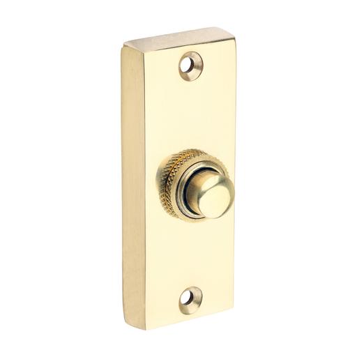 TIMCO Traditional Door Bell Push - Polished Brass (80 x 31, Bag of 1)