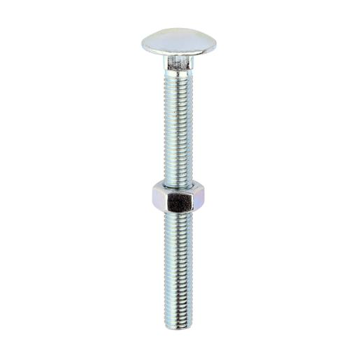 TIMCO Carriage Bolts & Hex Nuts - Zinc (M12 x 120, Box of 10)