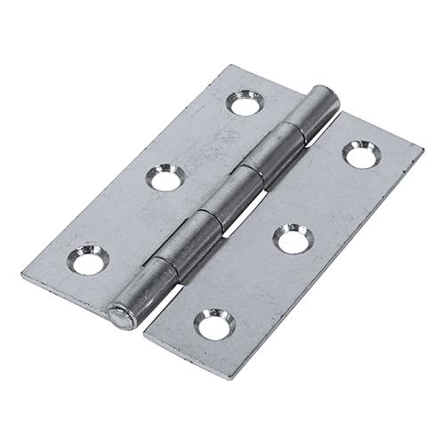 TIMCO Plain Butt Hinges - Fixed Pin (1838) - Zinc (75 x 50, Box of 10)