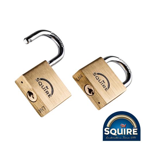 TIMCO Premium Brass Lion Padlock - Keyed Alike - Ln4T (40mm, Blister Pack of 2)
