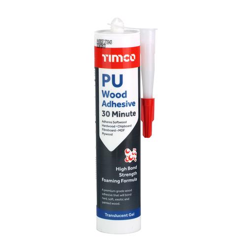 TIMCO Pu Wood Adhesive 30 Minute - Gel (310ml, Cartridge of 1)