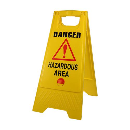 TIMCO A-Frame Safety Sign - Danger Hazardous Area (610 x 300 x 30, Bag of 1)