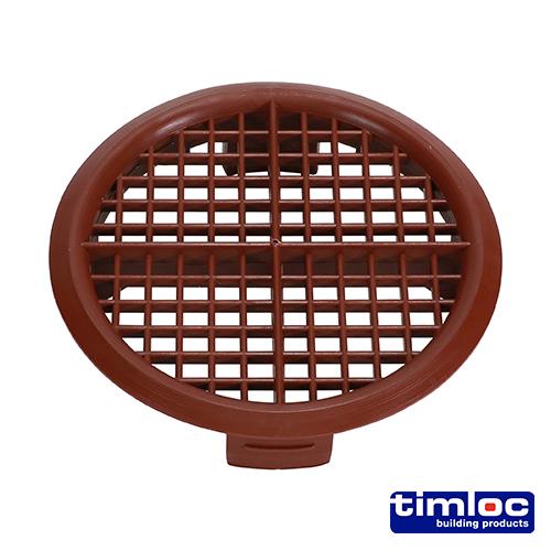 TIMCO Timloc Push-In Soffit Vent - Brown - 1142 (70mm, Bag of 10)