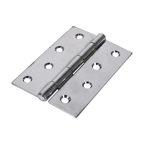 TIMCO Plain Butt Hinge - Fixed Pin (1838) - Polished Chrome (75 x 50, Plain Bag of 1)