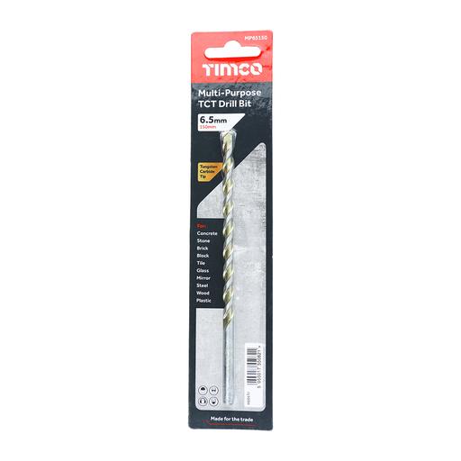 TIMCO TCT Multi-Purpose Drill Bit (6.5 x 150, Blister Pack of 1)