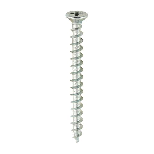 TIMCO Window Fabrication Screws - Countersunk With Ribs - PH - Single Thread - Gimlet Point - Zinc (4.3 x 45, Box of 500)